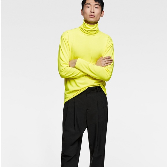 mens neon turtleneck